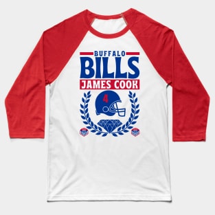 Buffalo Bills James Cook 4 Edition 3 Baseball T-Shirt